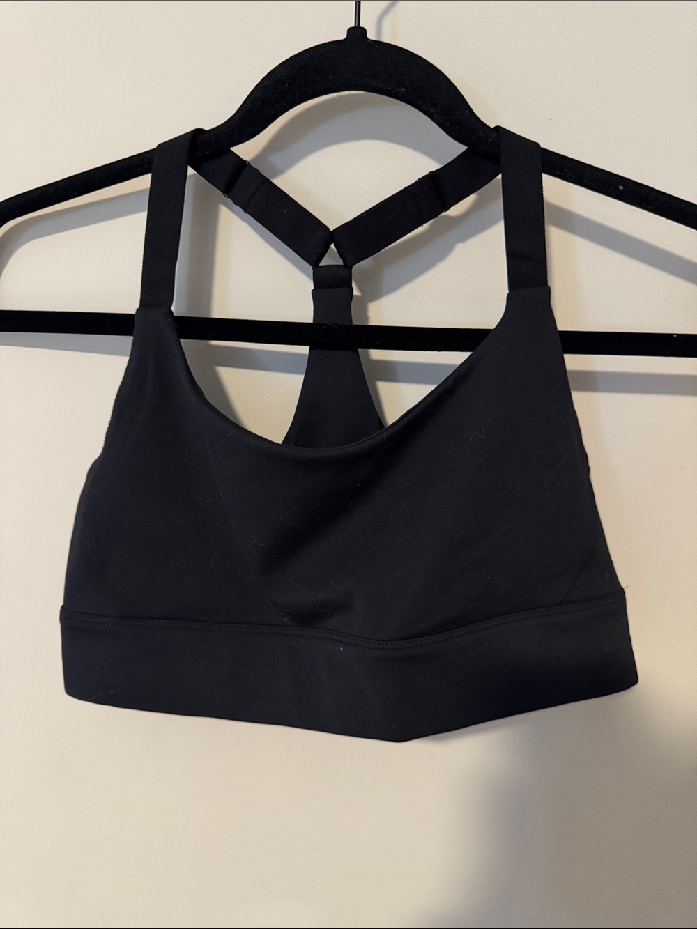Beyond Yoga Black Strappy Back High-Neck Sports Bra